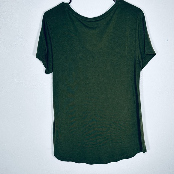 Women’s Ana Olive Green Short Sleeve Top - Picture 3 of 4